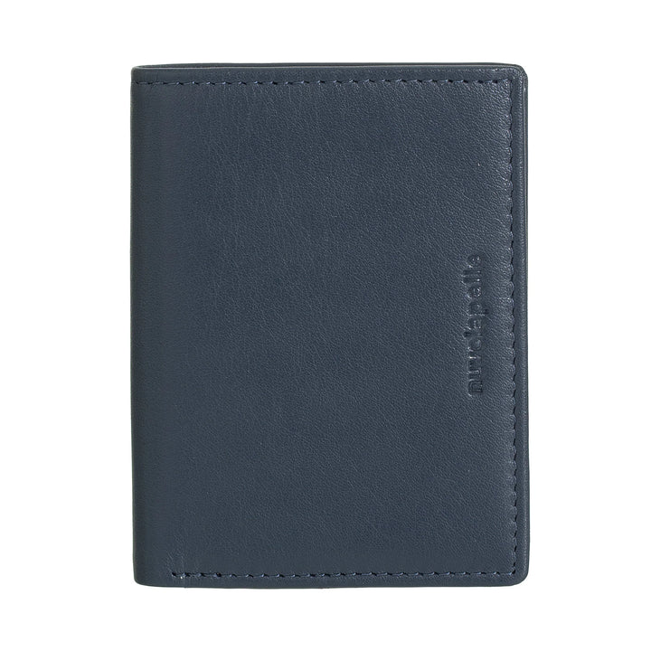 Nuvola Pelle Herren-Geldbörse aus Leder, klein, kompakter Kartenhalter, Geldscheinhalter, Bifold-Taschen-Geldbörse, schlankes Design