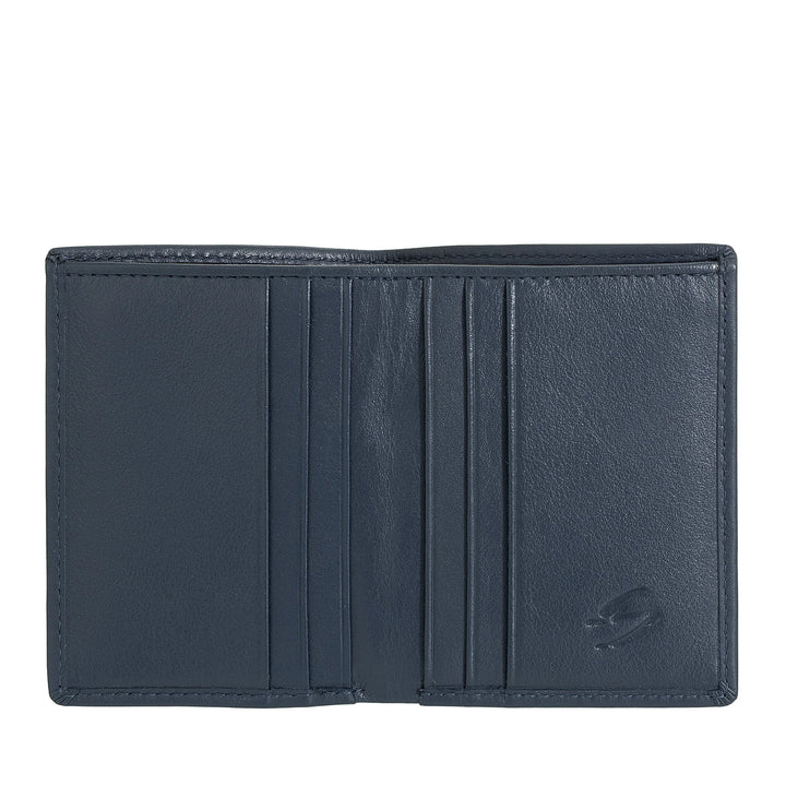 Nuvola Pelle Herren-Geldbörse aus Leder, klein, kompakter Kartenhalter, Geldscheinhalter, Bifold-Taschen-Geldbörse, schlankes Design