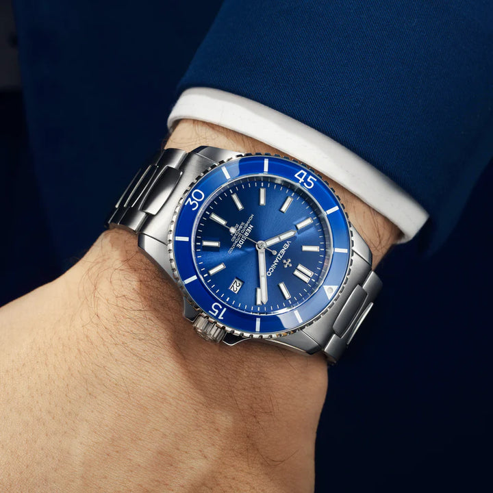 Venezianico Nereide 42mm blue automatic steel watch 3321502C