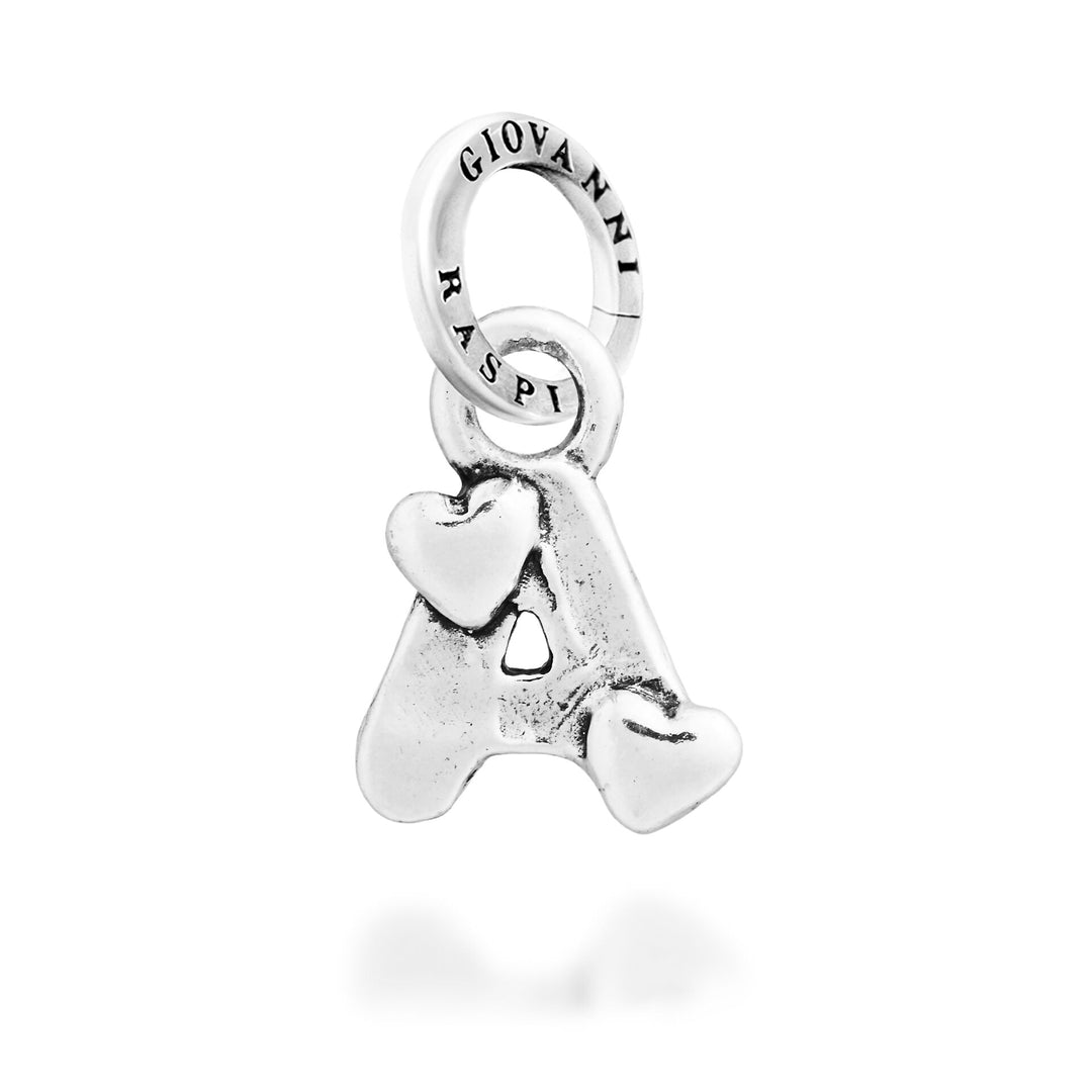 Giovanni Raspini Charm "A" Little Hearts - Silver Charm - 12777