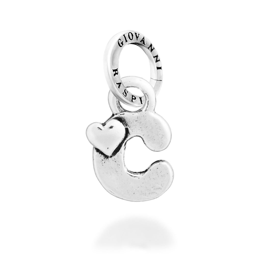 Giovanni Raspini Charm „C“ kleines Herz – Silber Charm – 12779