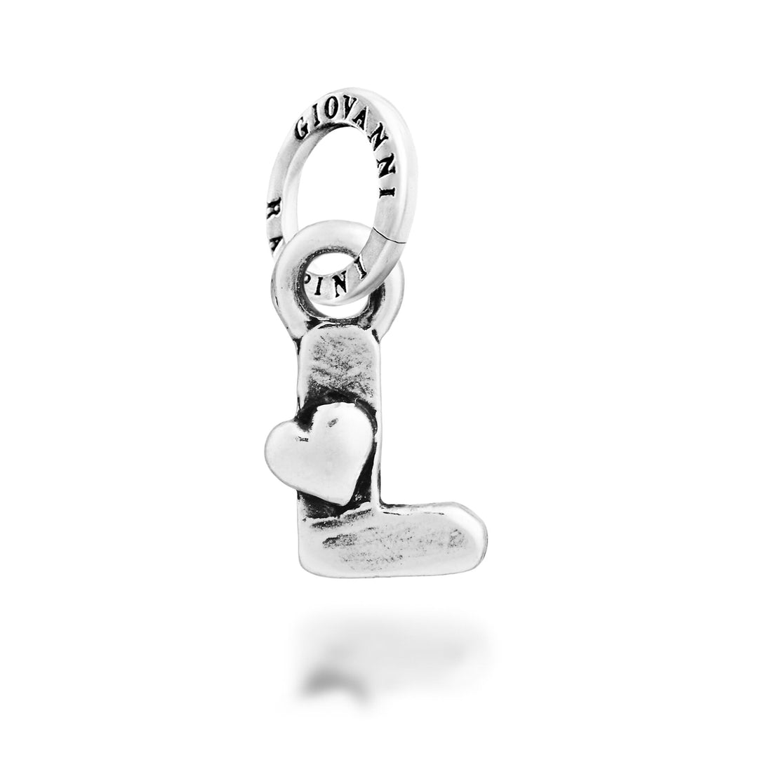 Giovanni Raspini Charm "L" Little Heart - Silver Charm - 12788