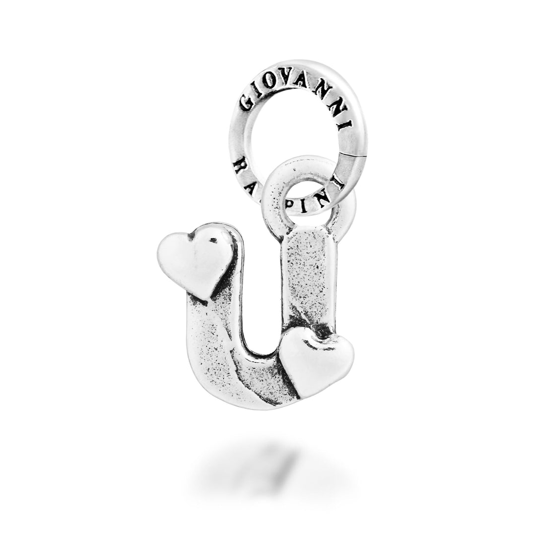Giovanni Raspini Charm „U“ Little Hearts – Silber Charm – 12797