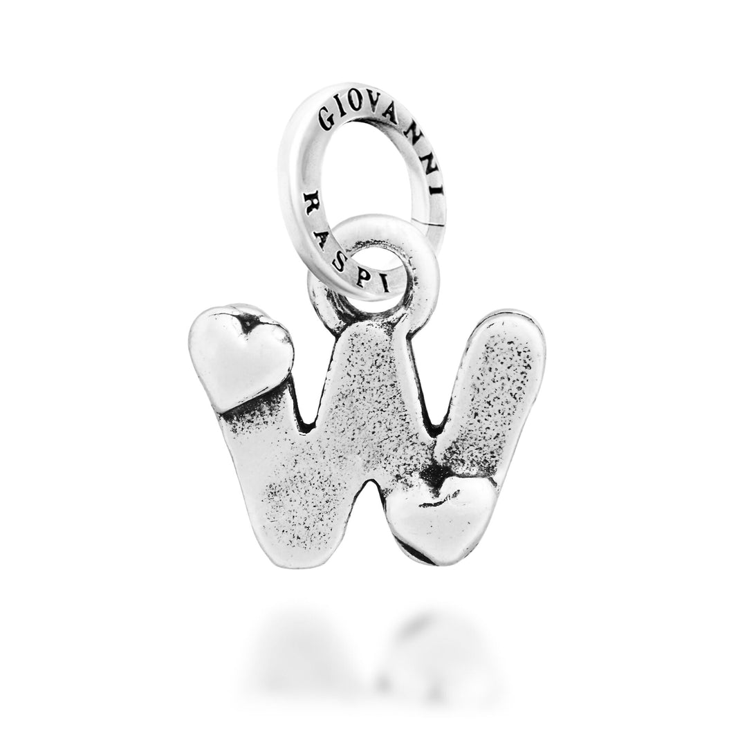 Giovanni Raspini Berlock "W" Little Hearts - Silver Berlock - 12799