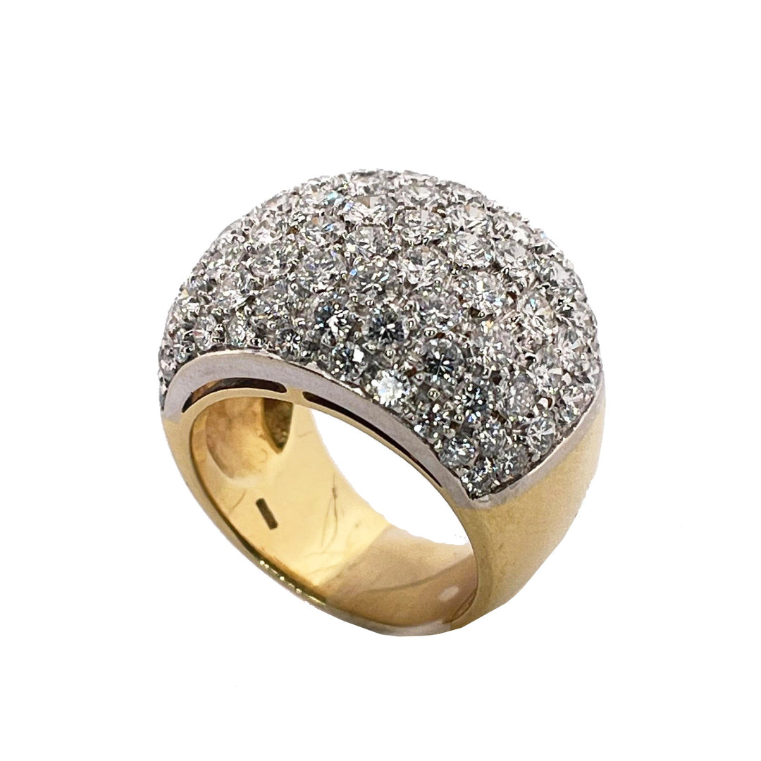 Capodaglia Pavè Gold Ring 18kt Diamonds 0001AG