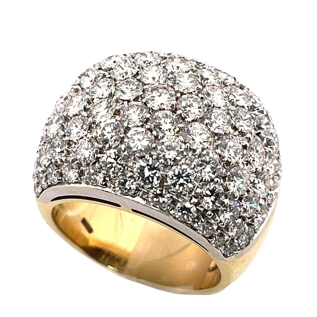 Capodaglia Pavè Gold Ring 18kt Diamonds 0001AG