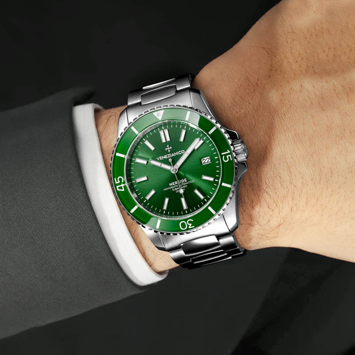 Venezianico Nereide 42mm grønt automatisk stålur 3321501C
