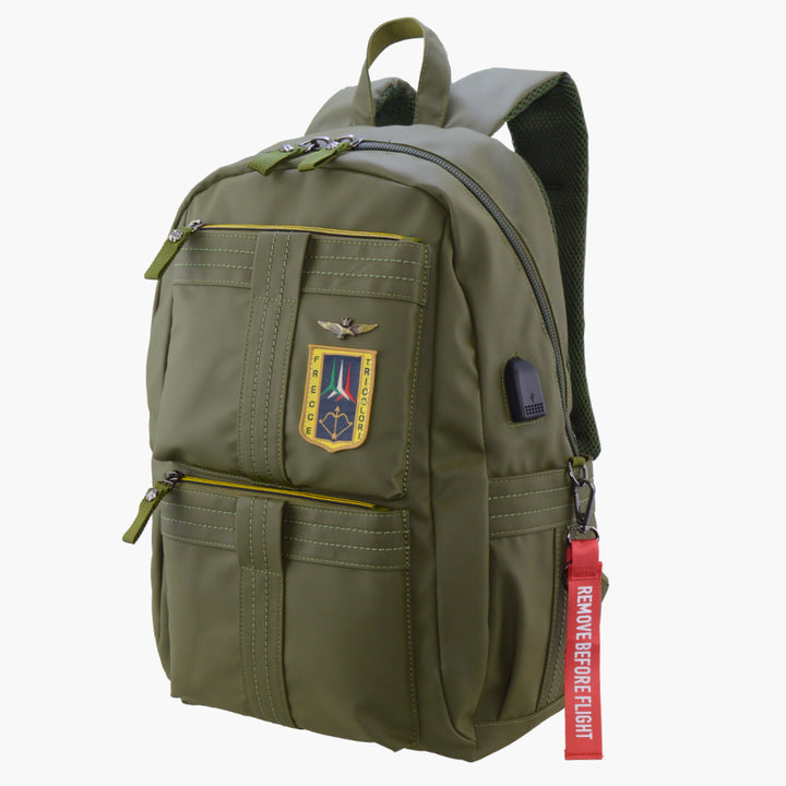 Aeronautica Militare Technical Backpack with PC Holder Arrows AM345-BL