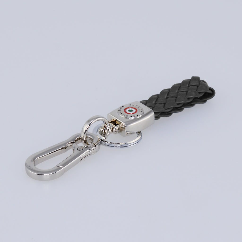 Air Force Military Leather Keychain with Am164-NE carabiner