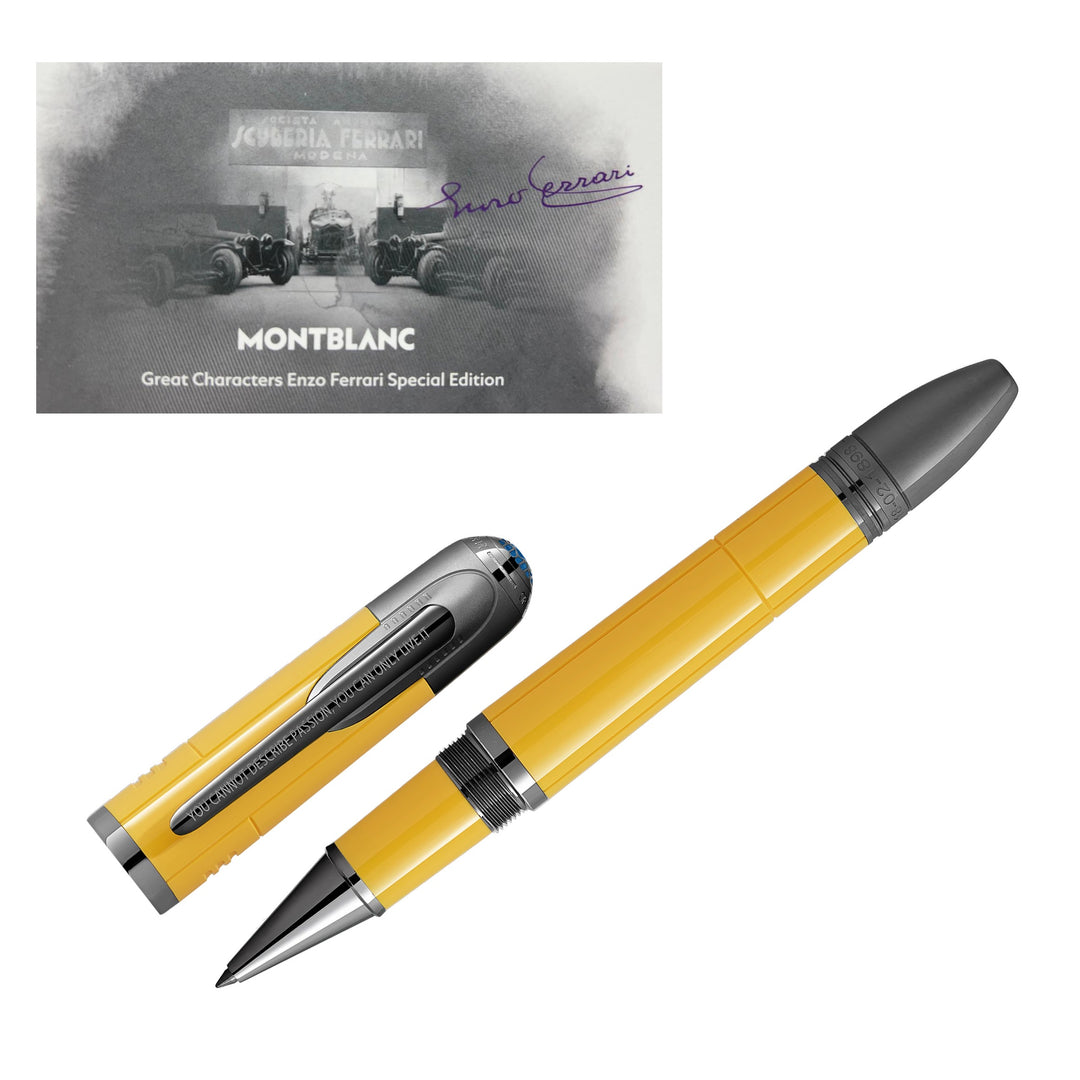 Montblanc Roller Great Charat Characters Enzo Ferrari Special Edition Yellow Modena 13062