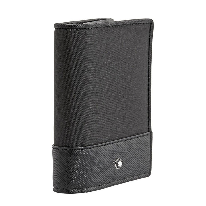 Montblanc Triple Sartorial Jet Black Business Card Holder 118399