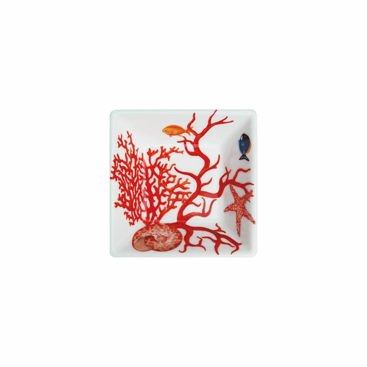 Taitù Square Bowl Sea Porcelain End Bone China 12-3-14