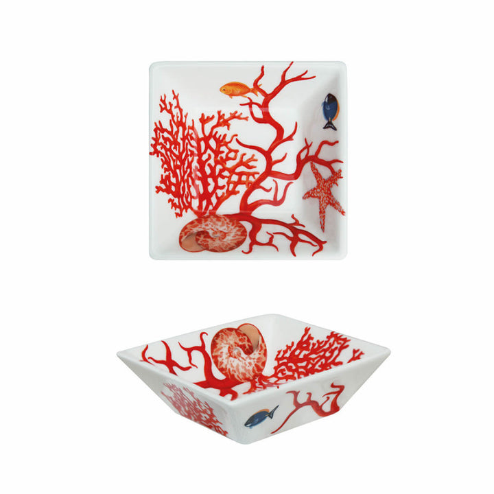 Taitù Square Bowl Sea Porcelain End Bone China 12-3-14