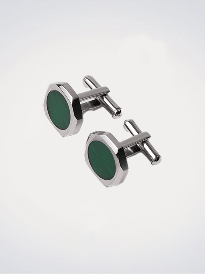 D1 Milano Green octagonal cufflinks D1-JWCLSU02