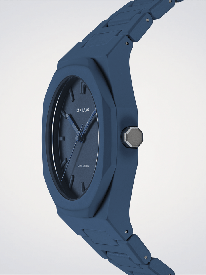 D1 Milano Marineblaues Polykarbon 40,5 mm D1-PCBJ21