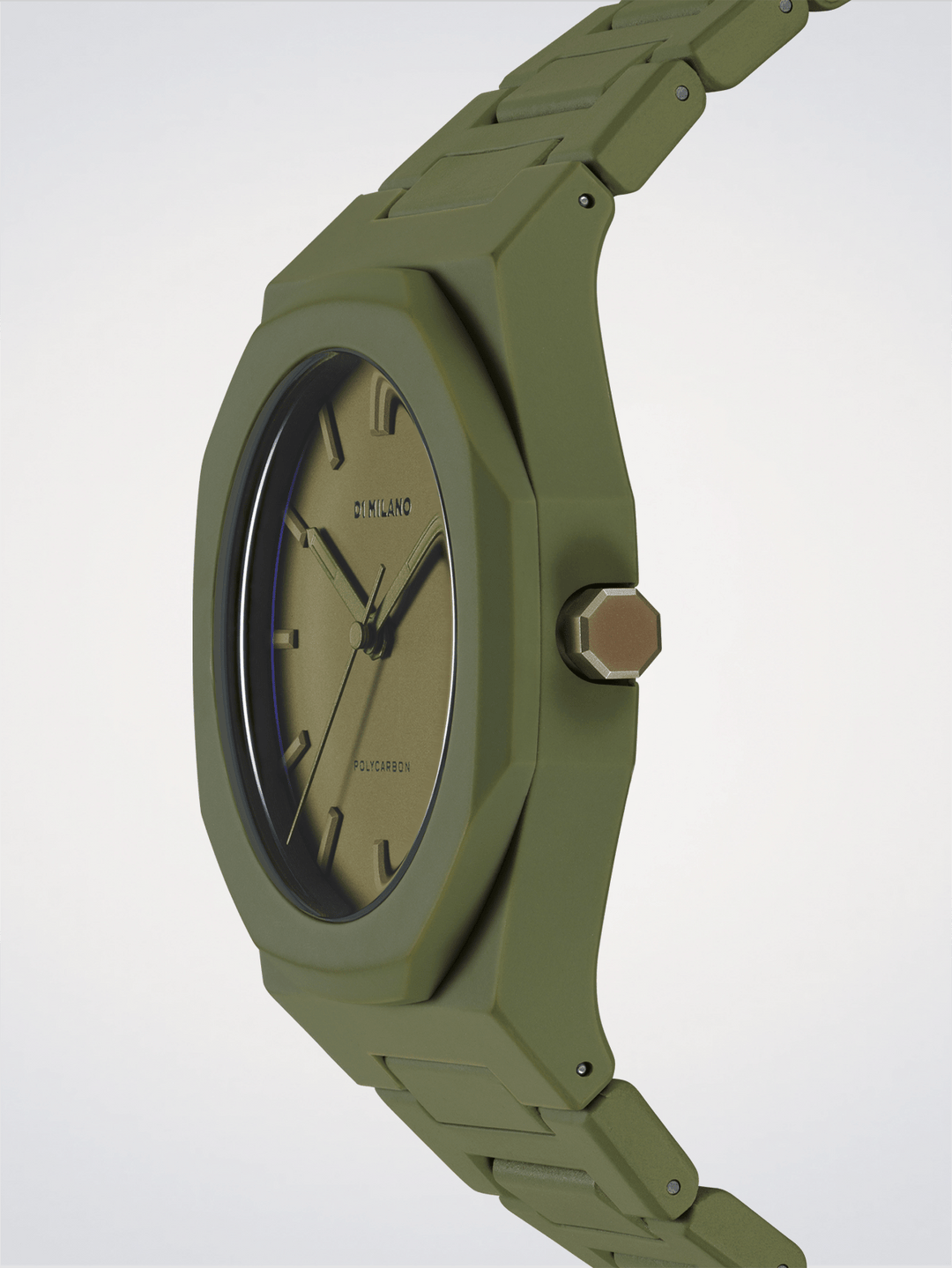 D1 Milano Military Green Polycarbon 40.5 mm D1-PCBJ22