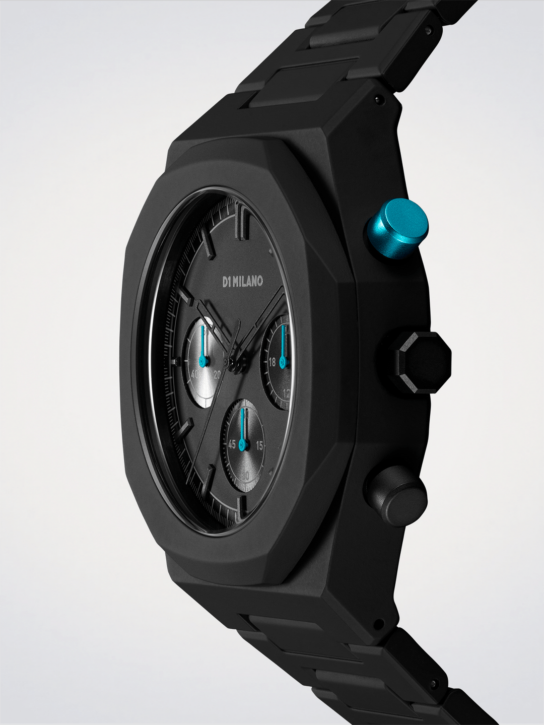 D1 Milano Charcoal Black Polychrono 40,5 mm D1-PHBJ07