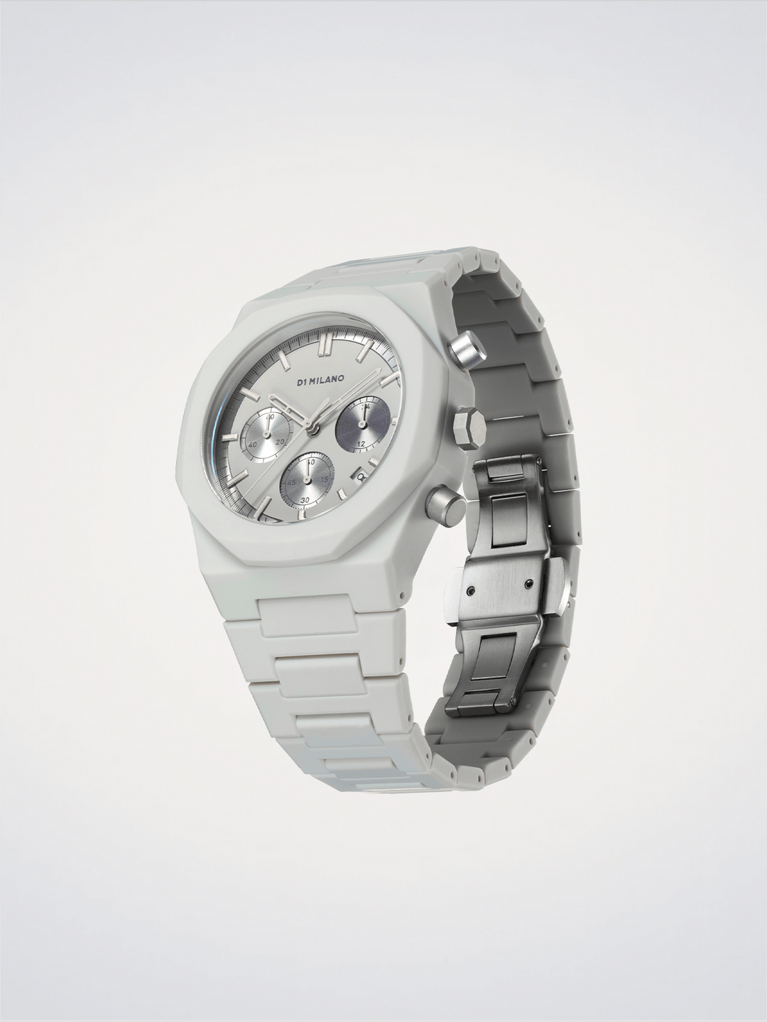 D1 Milano Fossil Grey Polychrono 40,5 mm D1-PHBJ08