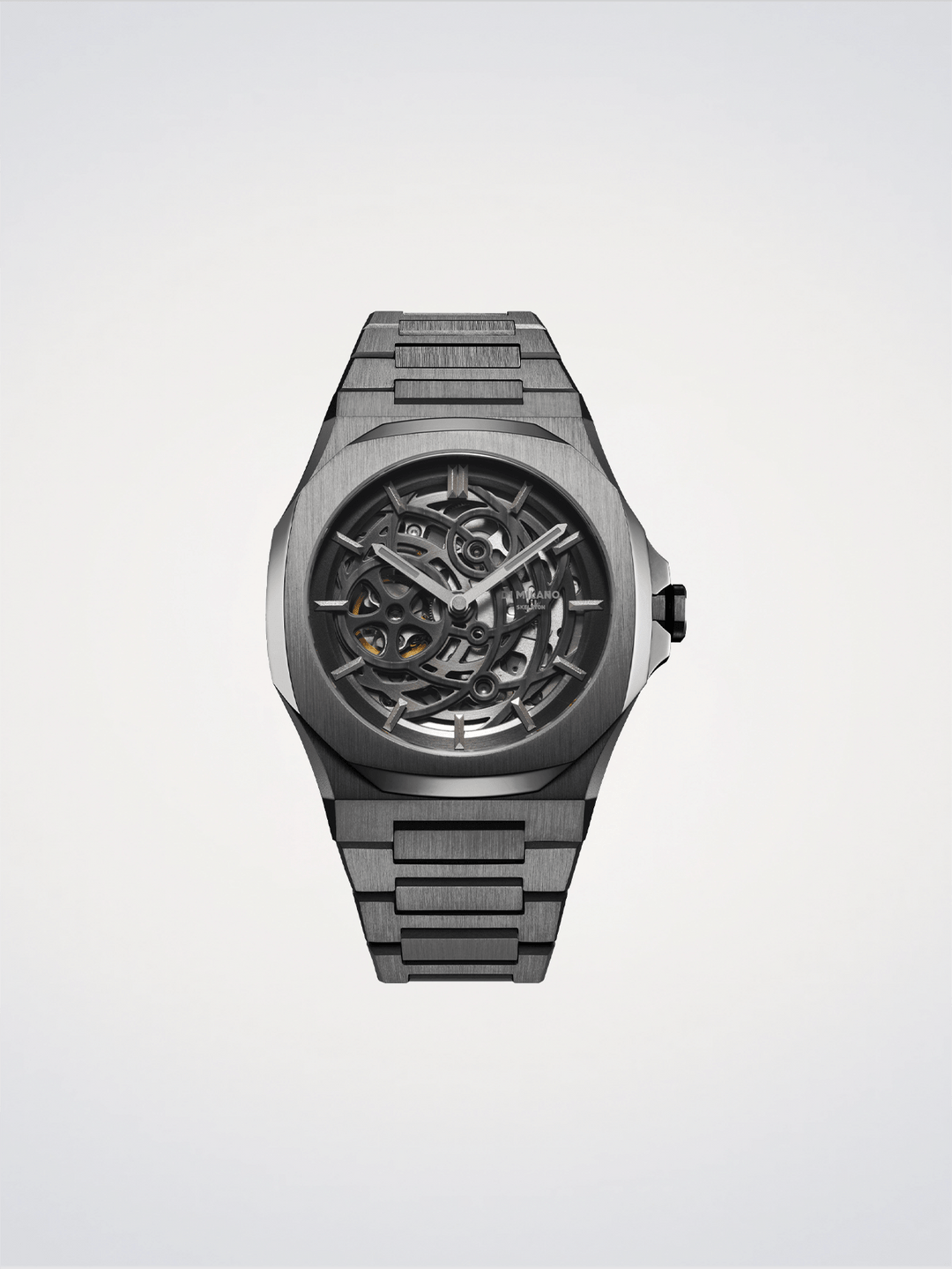 D1 Milano Gun Metal Skelet 41,5 mm D1-SKBJ11