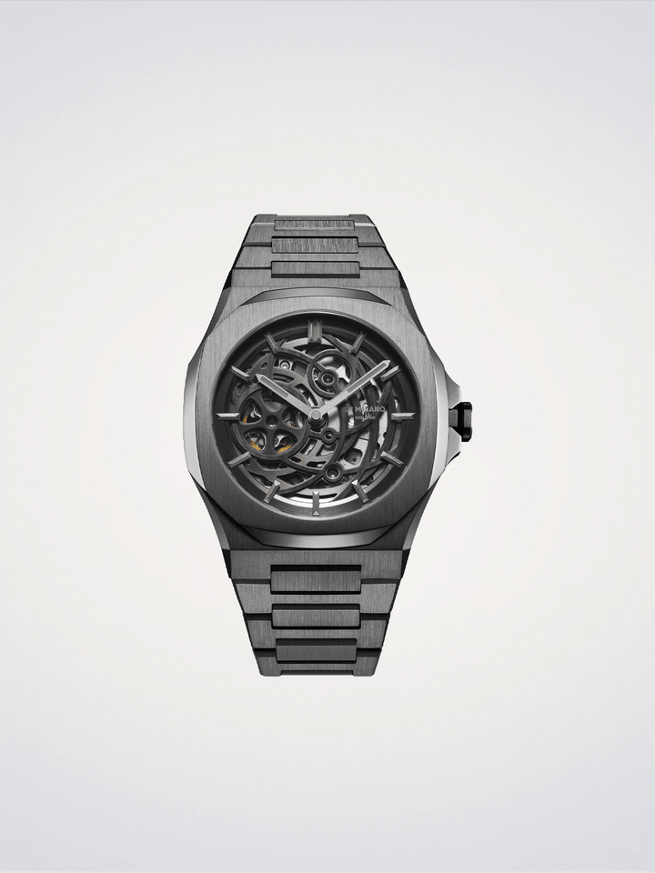 D1 Milano Gun Metal Skelet 41,5 mm D1-SKBJ11