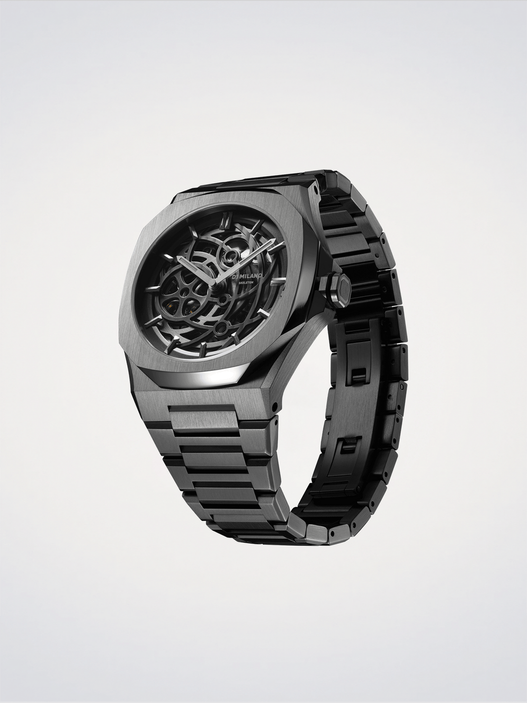 D1 Milano Gun Metal Skelet 41,5 mm D1-SKBJ11