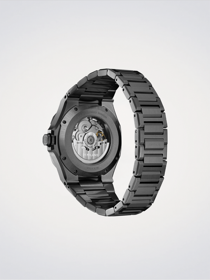D1 Milano Gun Metal Skelet 41,5 mm D1-SKBJ11