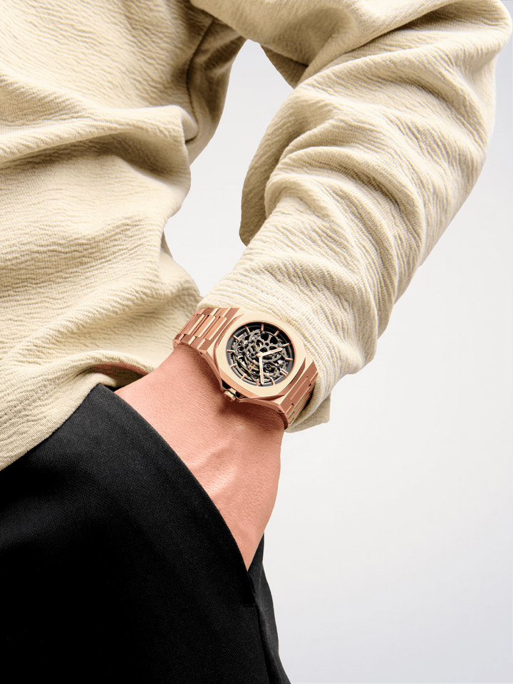 D1 Milano Rose Gold Skelet 41,5 mm D1-SKBJ12