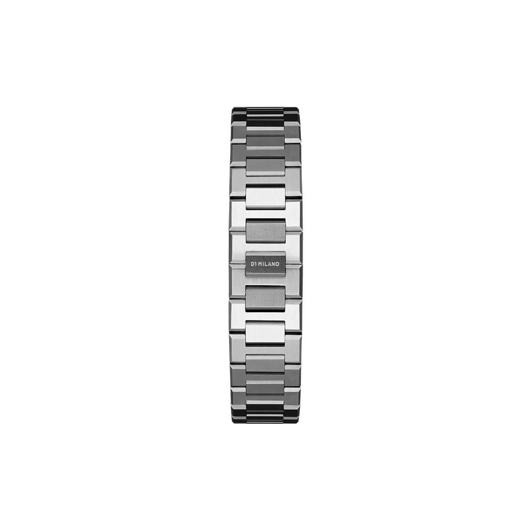 D1 Milano Silberne ultradünne Uhr 38 mm D1-SP-UT38BR01