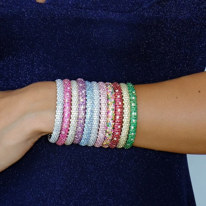 Zydo rosa guld ametyst kuplet elastisk armbånd 60862