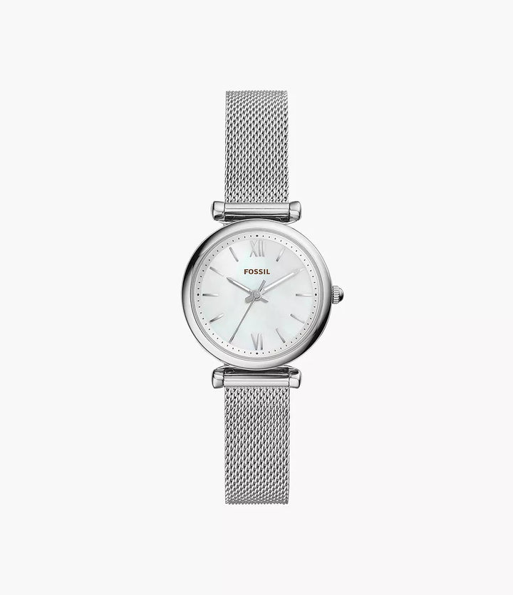Fossil ur Carlie Mini Mini 28mm perlemor kvarts stål ES4432