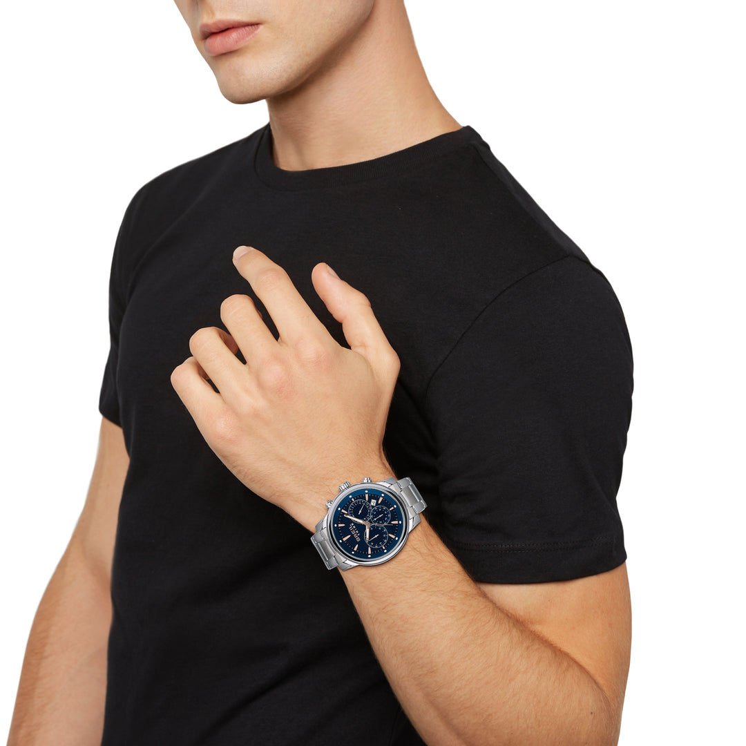 Breil Uhr Kaliber Chrono 43mm blauer Quarzstahl EW0645