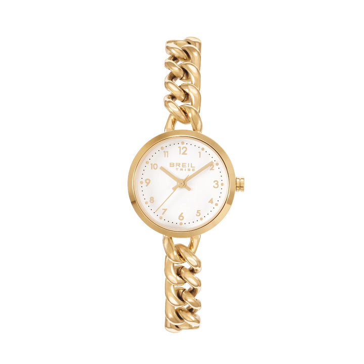 Breil Blanche klocka 28mm vitt kvartsstål IP guldfinish ew0790