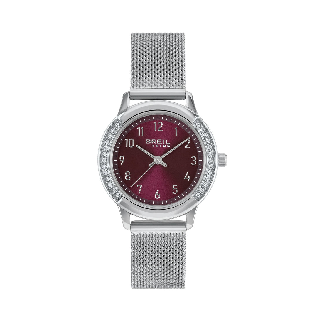 Breil Eye To Eye ur 30mm bordeaux quartz stål EW0804