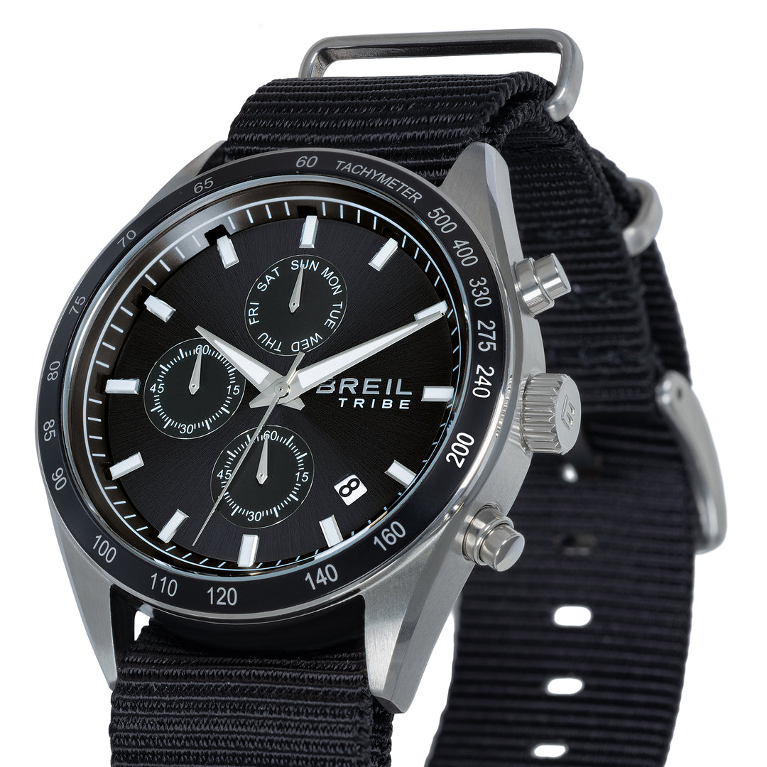 Breil Echo Chrono Uhr 42 mm schwarzer Quarzstahl EW0815