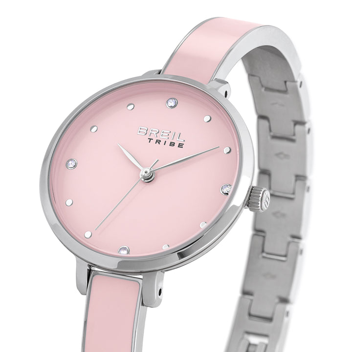 Breil ur Sorbet Time 30 mm pink quartz stål EW0829