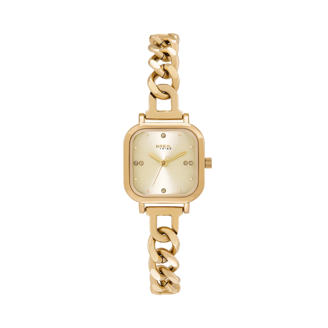 Breil watch Élise 25x32 mm champagne quartz steel IP gold finish EW0834