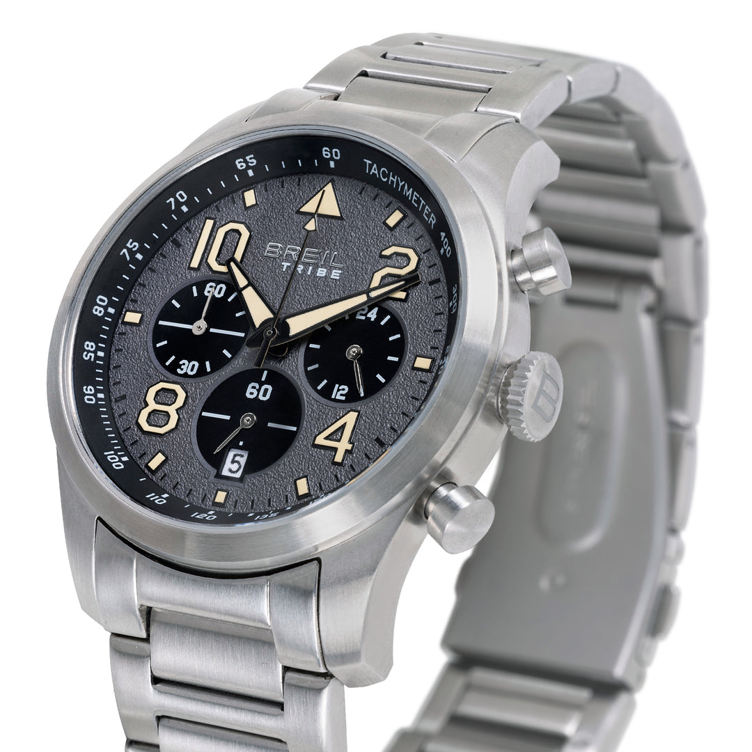 Breil Recon Chrono watch 42mm gray quartz steel EW0839