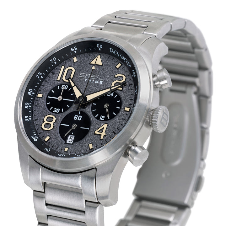 Breil Recon Chrono watch 42mm gray quartz steel EW0839