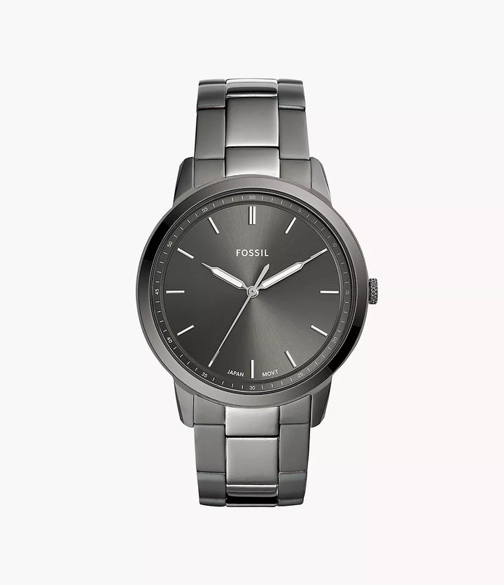 Fossil Minimalist watch 44mm gray quartz steel gray PVD finish FS5459