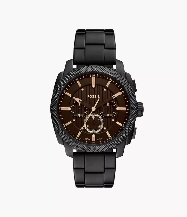 Fossil Machine Chrono ur 44mm sort kvartsstål sort PVS finish FS6097