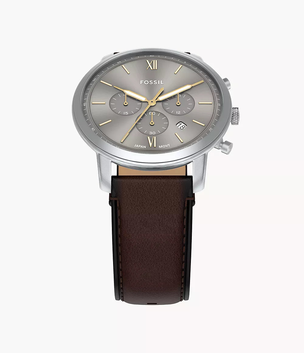 Fossil ur Neutra Chrono 44mm gråt kvartsstål FS6129