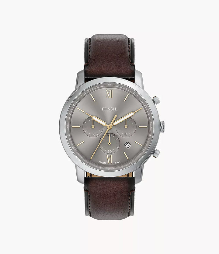 Fossil ur Neutra Chrono 44mm gråt kvartsstål FS6129