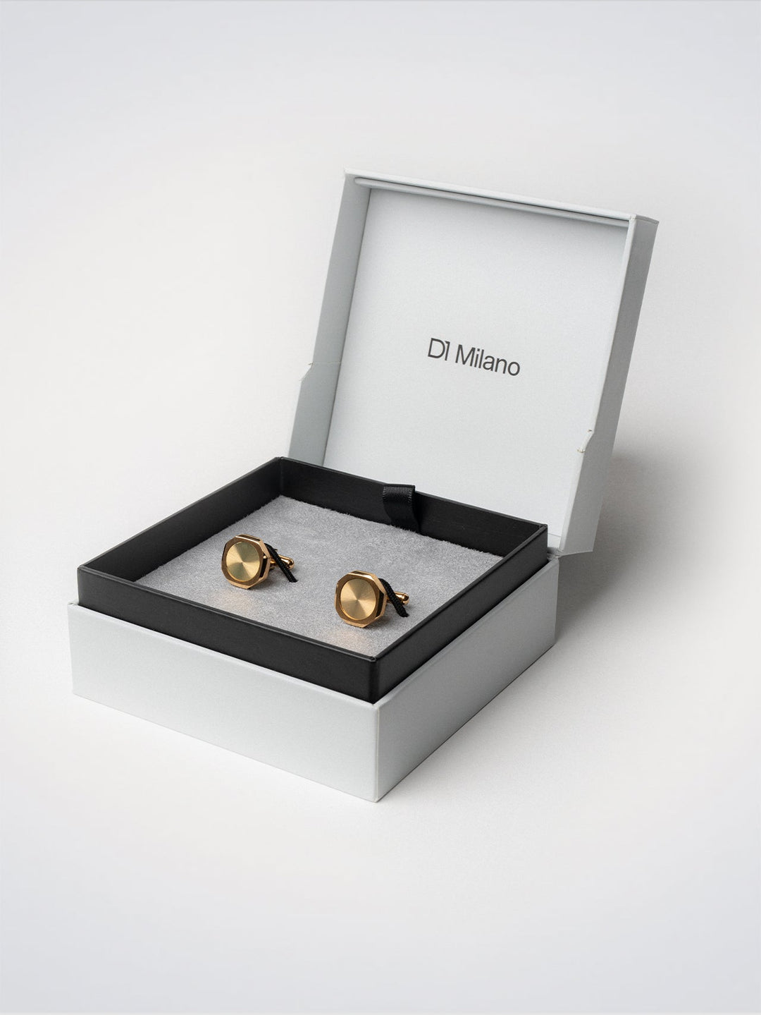 D1 Milano Octagonal cufflinks Gold D1-JWCLSU04