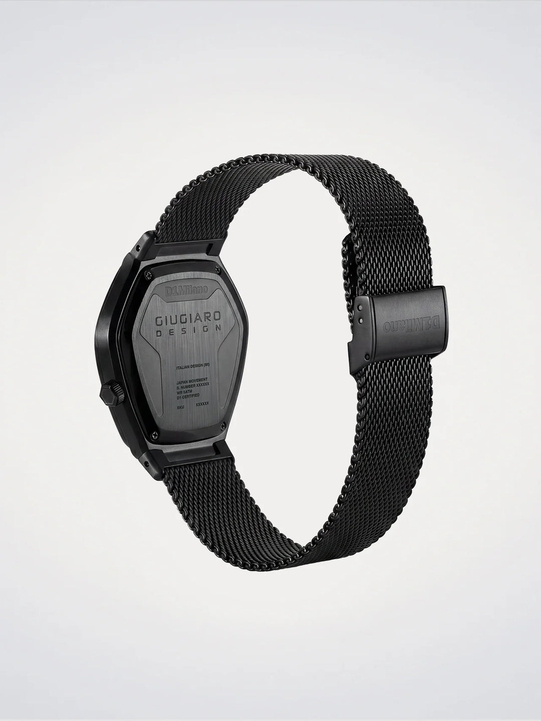 D1 Milano Uhr Limited Edition Giugiaro Design 40 mm grauer Quarzstahl D1-IDBJ01