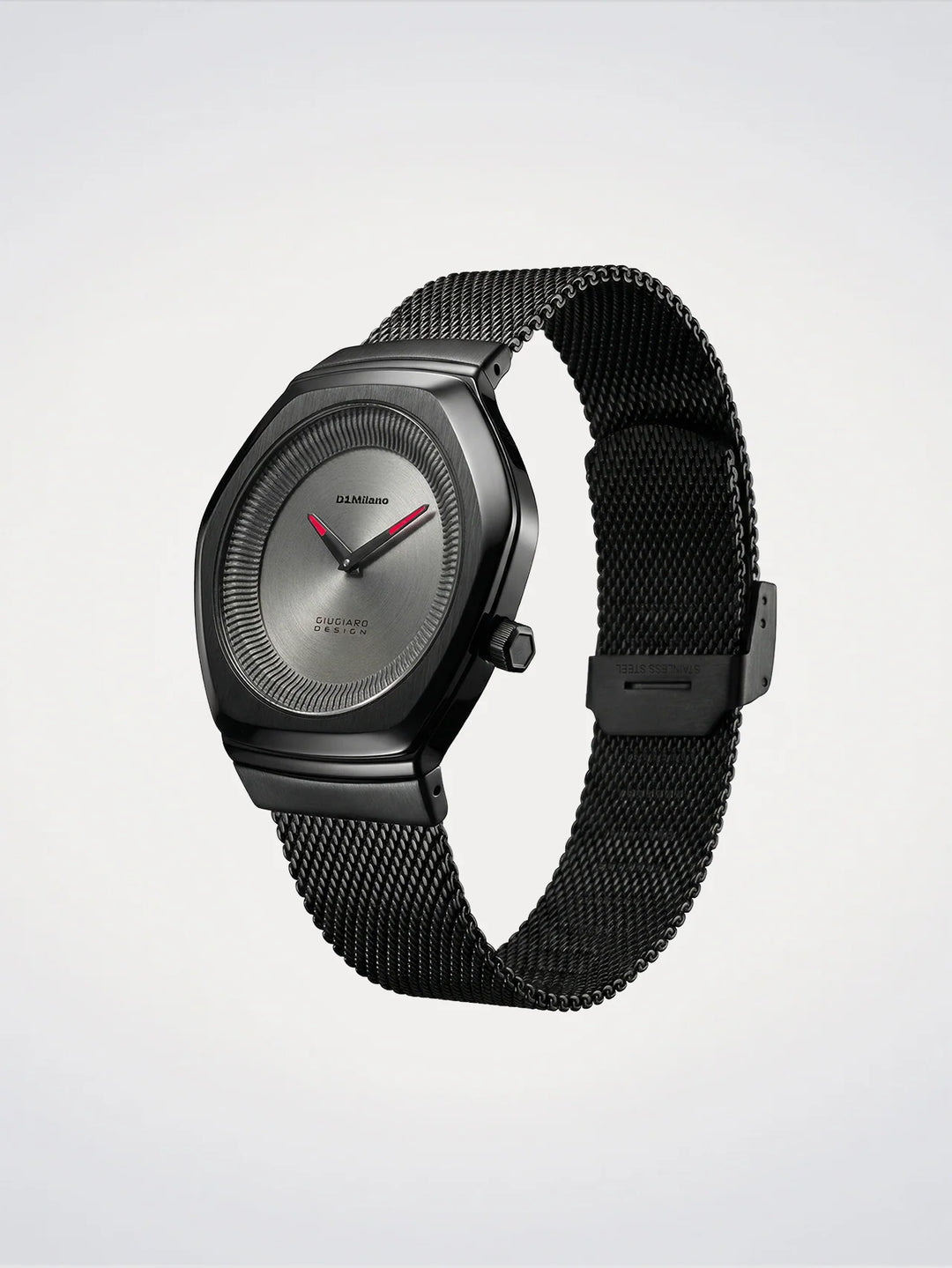 D1 Milano Uhr Limited Edition Giugiaro Design 40 mm grauer Quarzstahl D1-IDBJ01