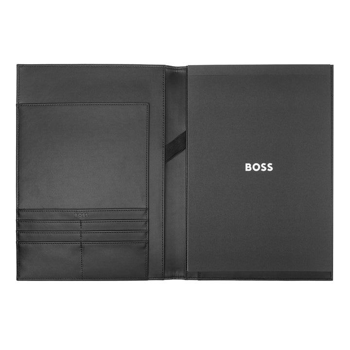 Hugo Boss A4 Monogramm-Ordner Schwarz HDF412A