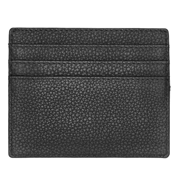Hugo Boss klassischer schwarzer Granulat-Kartenhalter HLC416A