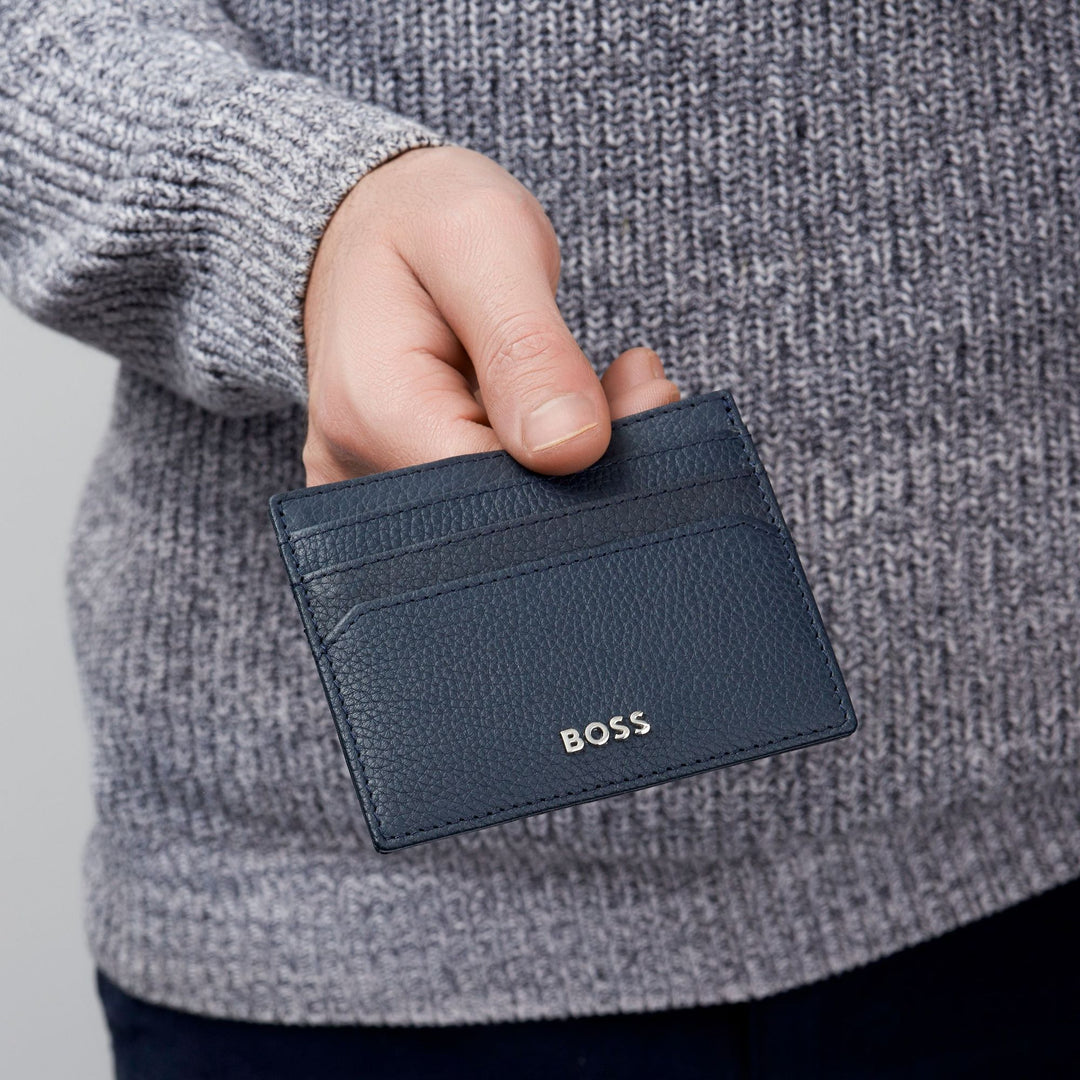 Hugo Boss Classic Grained Navy Card Holder HLC416N