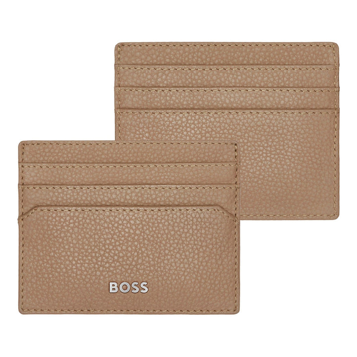 Hugo Boss klassischer Kartenhalter Granat Kamel HLC416X