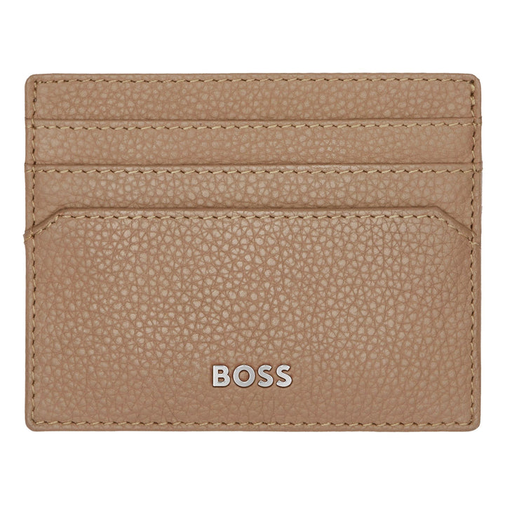 Hugo Boss klassischer Kartenhalter Granat Kamel HLC416X